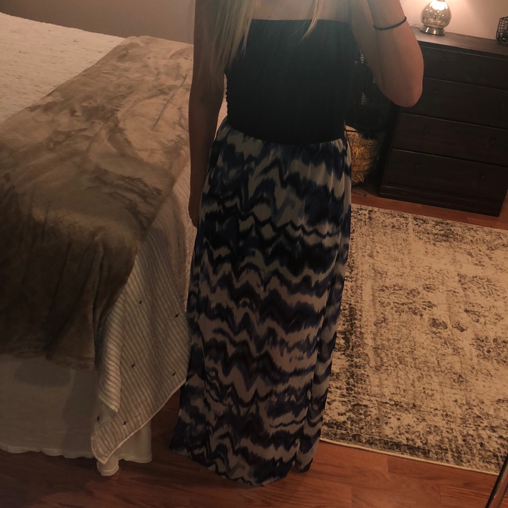 Strapless maxi dress